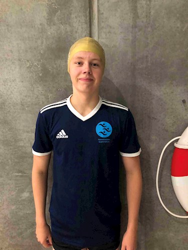 Månedens svømmer i September på AquaWin 14+ Flintholm blev Carl Johan